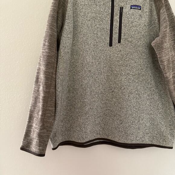 Patagonia Better Sweater 1/4 Zip Fleece Pullover BLPA Brown Gray XXL - Picture 2 of 7